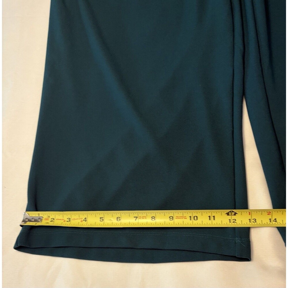 HALARA Flex High Waisted Wide Leg Pull On Green Waffle Dress Pant 1X Work Casual - Picture 8 of 10